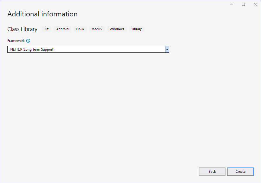 Create a project with Visual Studio 2