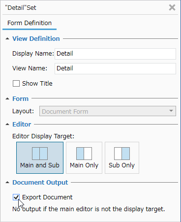 View Document Output Eligibility