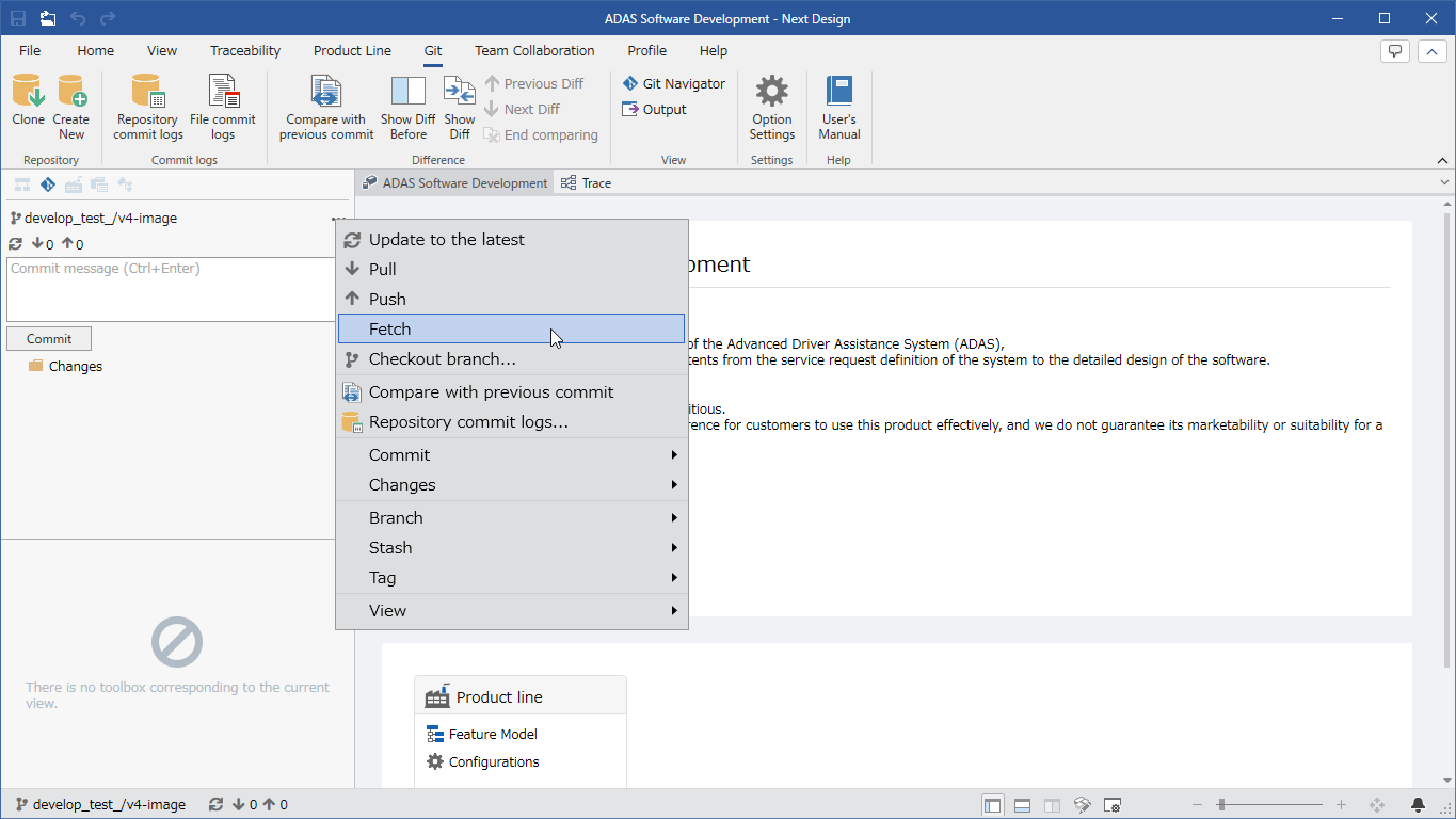 fetch from remote repository