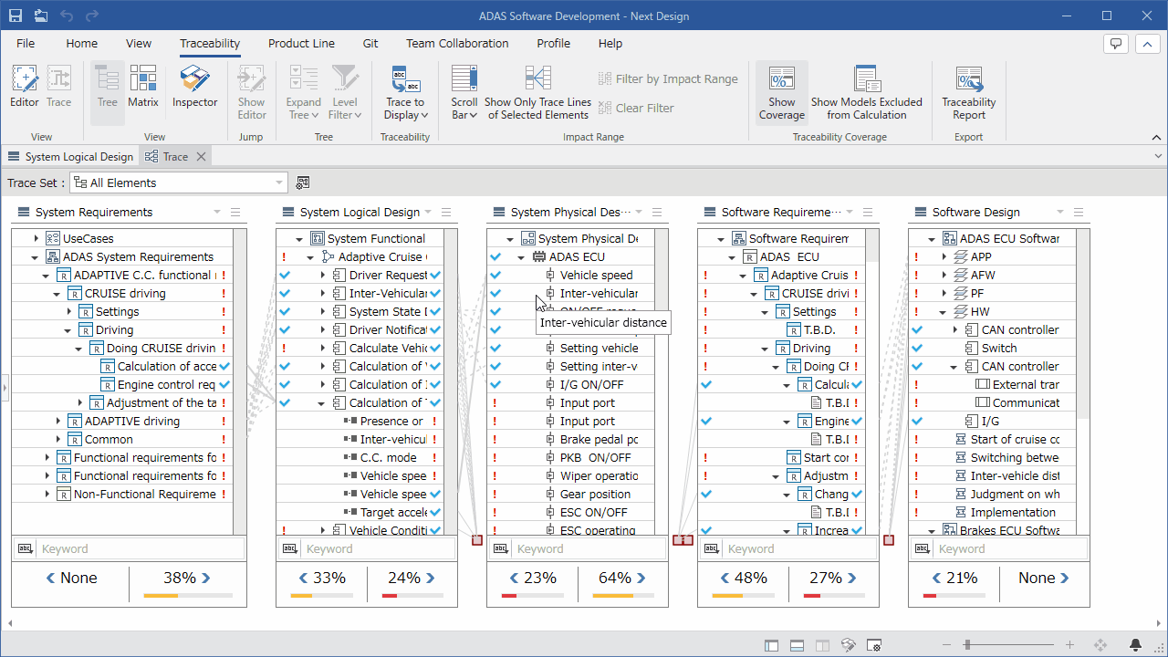 Import trace setting information
