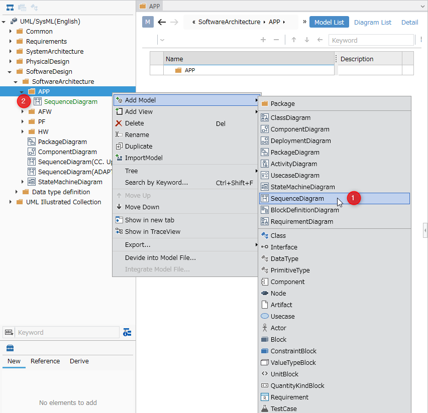 Placing a Sequence Diagram